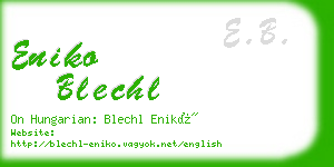 eniko blechl business card